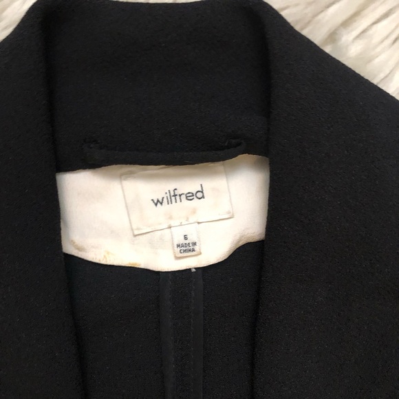 Aritzia Wilfred Chevalier Open-Front 3/4 Sleeves Crepe Black Blazer Jacket 6 - Picture 5 of 14